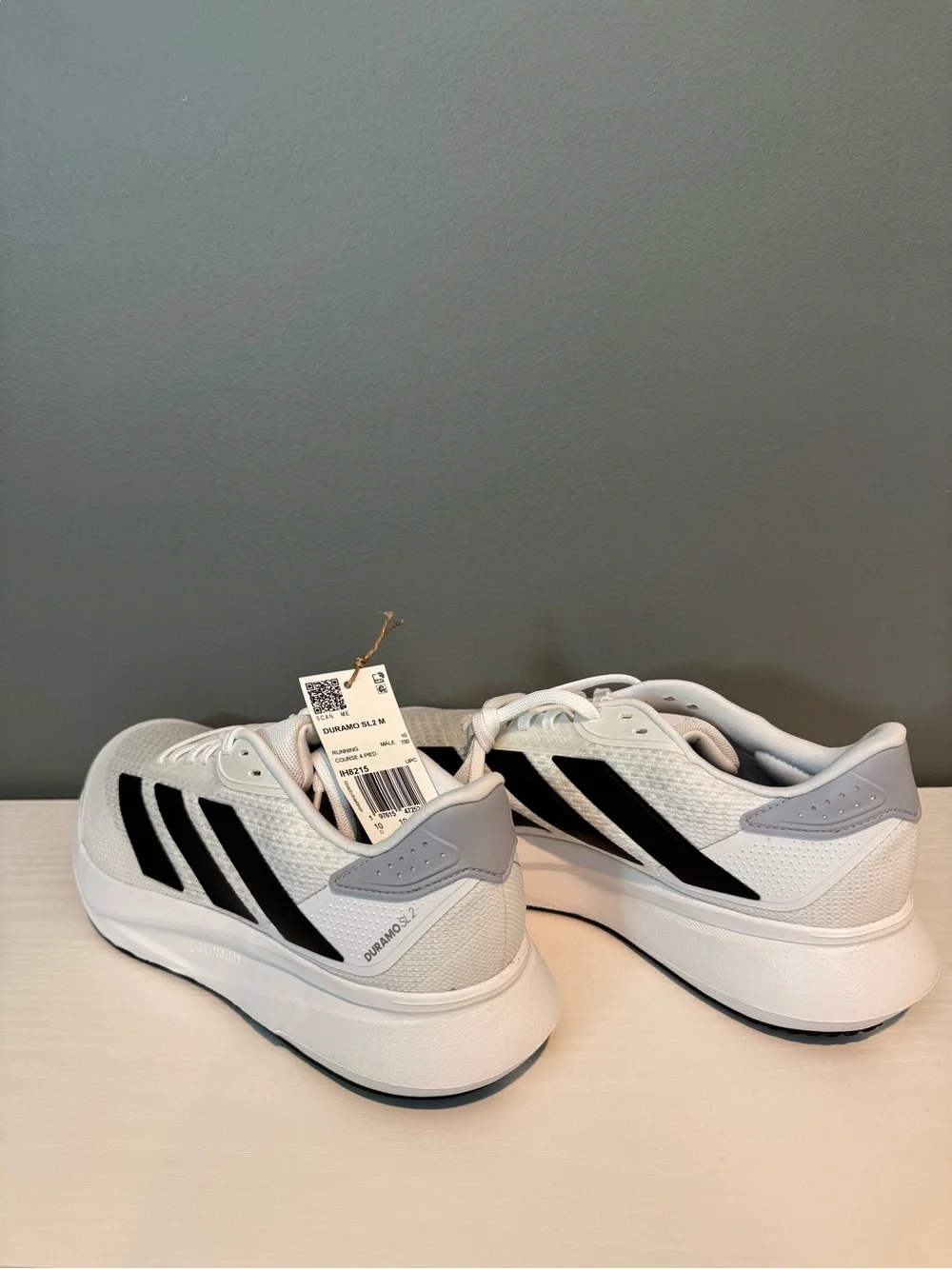 adidas Duramo SL2 M White and Black Athletic Sneakers